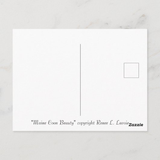 メインのクーンキャットアートバイルネ・ラヴォワ ポストカード (裏面)