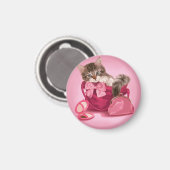 メインのクーンピンクのハンドバッグ マグネット (正面/裏面)