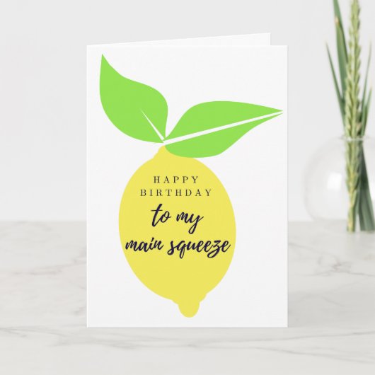 メインのスクイーズ誕生日カード カード (正面)