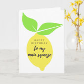 メインのスクイーズ誕生日カード カード (黄色い花)