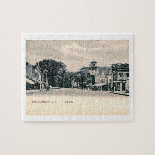 メインのセントサグハーバー、ロングアイランド、ニューヨークヴィンテージポスト ジグソーパズル (横)