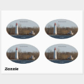 メインのダックアイランドライトシール 楕円形シール (シート)