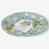 メインのパートナーを見つけた ブライダルシャワーのお知らせ ペーパープレート (アングル)