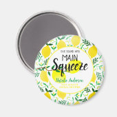 メインのパートナーを見つけた！レモンの花束 ブライダルシャワー マグネット (正面/裏面)