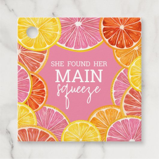 メインのパートナー ブライダルシャワー フェイバータグ (正面)