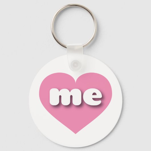 メインのピンクハート – 私は私を愛している キーホルダー (正面)