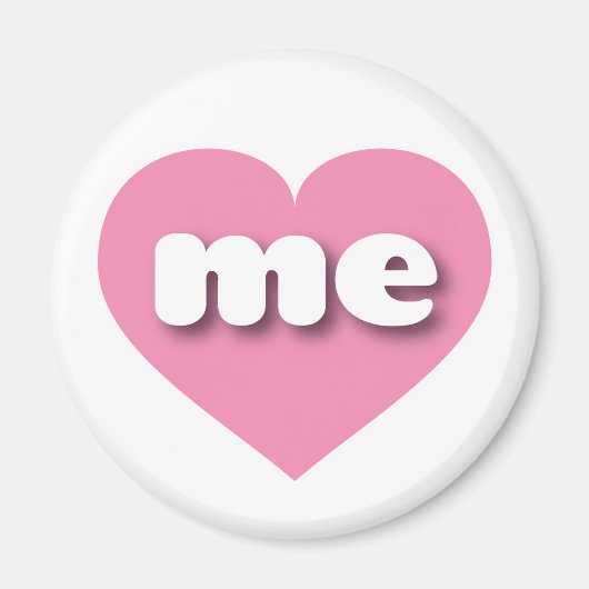 メインのピンクハート – 私は私を愛している マグネット (正面)