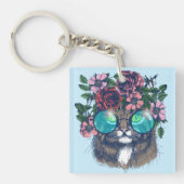 メインのファンシーなあらいぐま キーホルダー (正面)