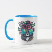 メインのファンシーなあらいぐま マグカップ (左)