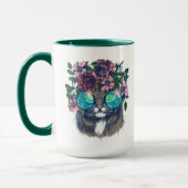 メインのファンシーなあらいぐま マグカップ (左)