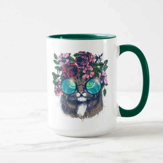 メインのファンシーなあらいぐま マグカップ (右)