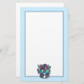 メインのファンシーなあらいぐま 便箋 (正面/裏面)