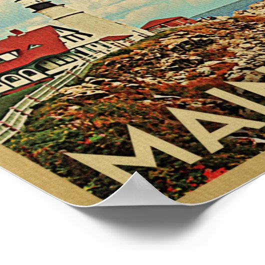 メインのポスターヴィンテージ旅行ライトハウスポスター ポスター (角)