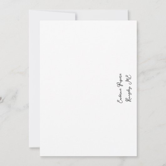 メインのルピンウェディングザデイト招待状 セーブザデート (裏面)