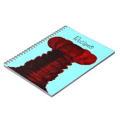 メインのロブスターのレシピのノート ノートブック (左側)