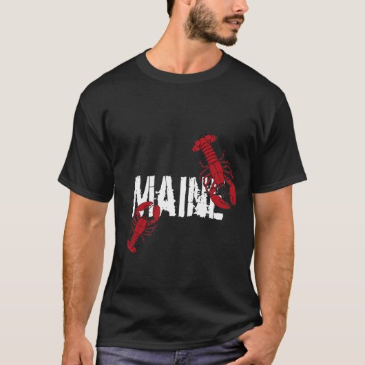 メインのロブスターの白 Tシャツ (正面)