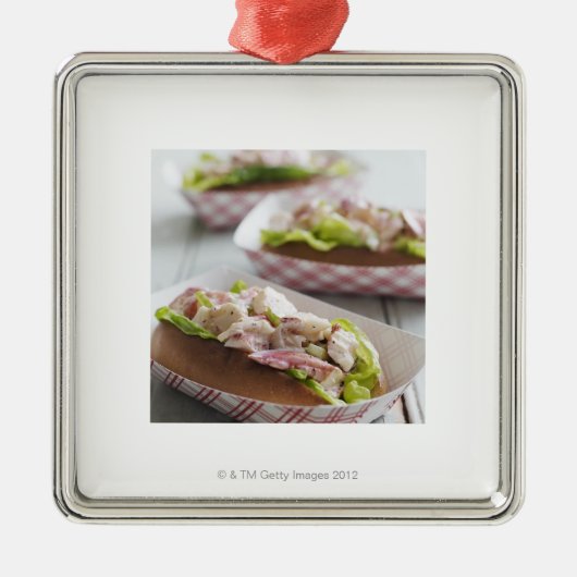 メインのロブスターロール メタルオーナメント (正面)