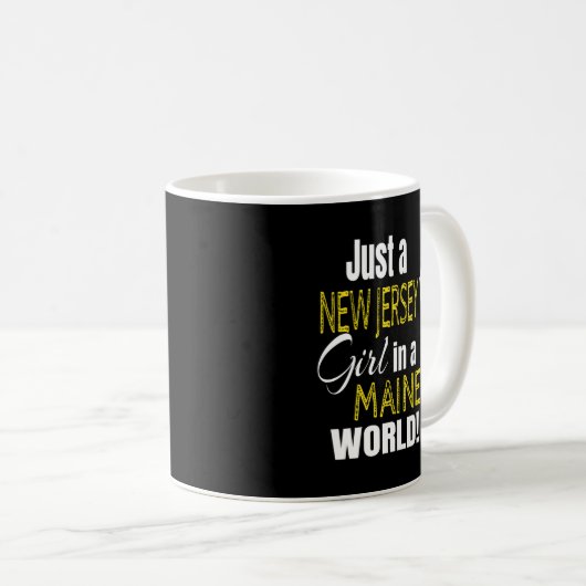 メインの世界のかわいい贈り物でニュージャージーの女の子 コーヒーマグカップ (正面右)