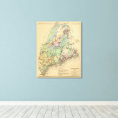 メインの地質図 キャンバスプリント (インサイチュ (ウッドフロア))