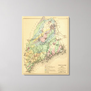 メインの地質図 キャンバスプリント