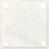 メインの地質地図 ガラスコースター (裏面)