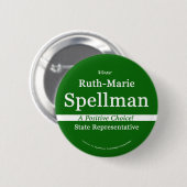 メインの州の代表のためのルースSpellman 缶バッジ (正面&裏面)