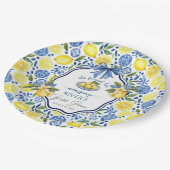 メインの恋人 ブライダルシャワーのお知らせ ペーパープレート (アングル)