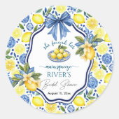 メインの恋人 ブライダルシャワーのお知らせ ラウンドシール (正面)