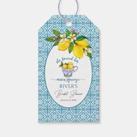 メインの恋人 ブライダルシャワー ギフトタグ (正面)