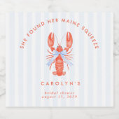 メインの恋人 ブライダルシャワー スパークリングワインラベル (シングルラベル)