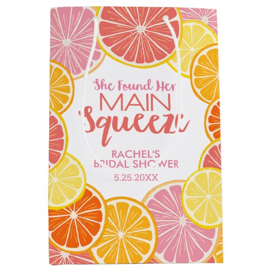 メインの恋人 ブライダルシャワー ミディアムペーパーバッグ (正面)