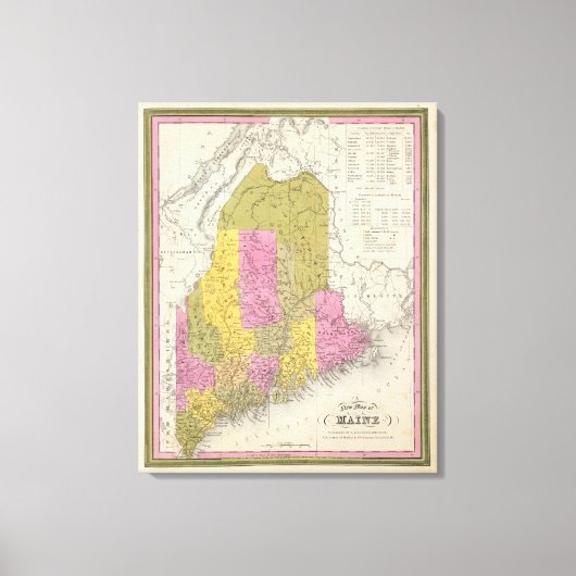 メインの新しい地図2 キャンバスプリント (正面)