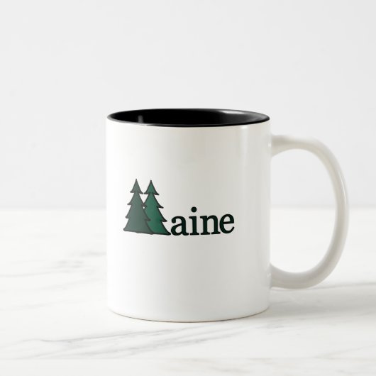 メインの松の木 ツートーンマグカップ (右)