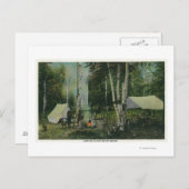 メインの森のキャンプ場のMaineView ポストカード (正面/裏面)