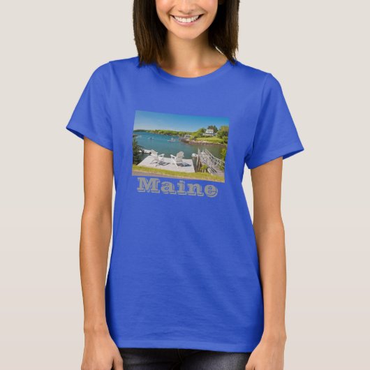 メインの海岸の南ブリストル Tシャツ (正面)