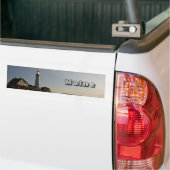 メインの灯台バンパーステッカー バンパーステッカー (トラック上)