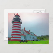 メインの灯台28 ポストカード (正面/裏面)