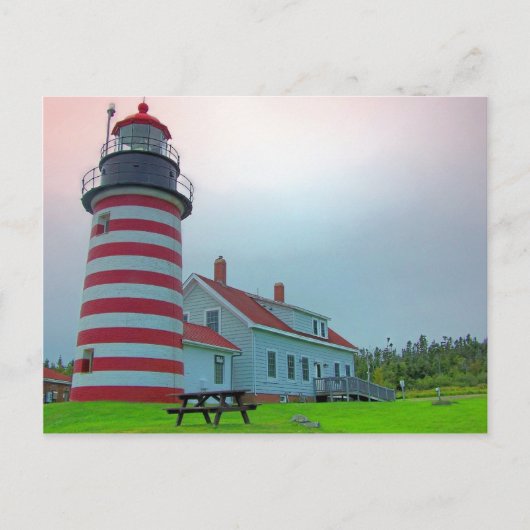 メインの灯台28 ポストカード (正面)