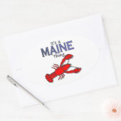 メインの物だ – ロブスター 楕円形シール (封筒)