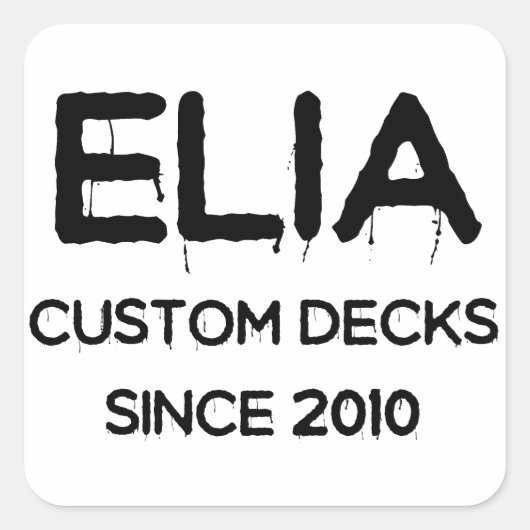 メインの白いロゴ スクエアシール (正面)