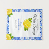 メインの相棒が見つかった!ウェディングシャワーの背景 タペストリー (正面(横))