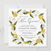 メインの相棒が見つかった！ シトラス ブライダルシャワーパーティ 招待状 (正面)