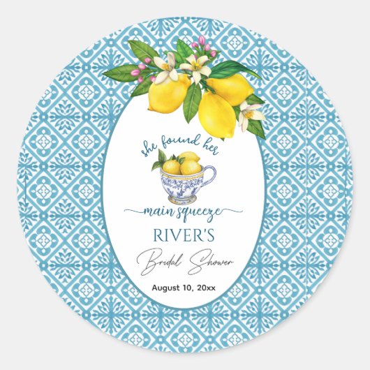 メインの相棒が見つかった ブライダルシャワー ラウンドシール (正面)