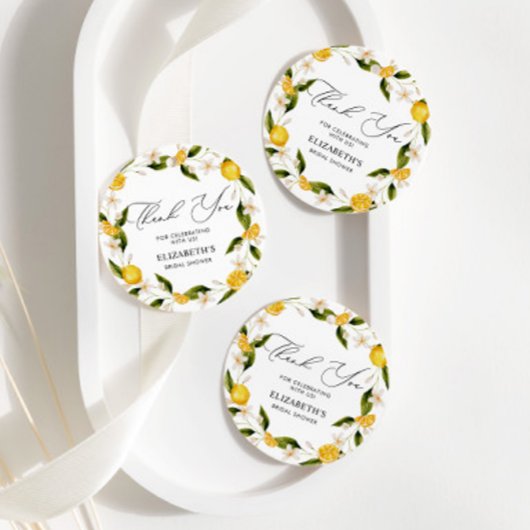 メインの相棒が見つかった！レモンの花嫁のシャワー フェイバータグ