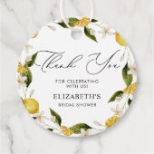 メインの相棒が見つかった！レモンの花嫁のシャワー フェイバータグ (正面)