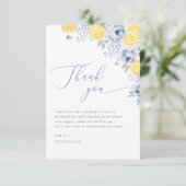 メインの相棒が見つかった レモン ブライダルシャワーのお礼カード サンキューカード (スタンド正面)