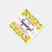 メインの相棒が見つかった！レモン ブライダルシャワーパーティー スタンダードカクテルナプキン (角)