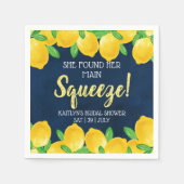 メインの相棒が見つかった!レモン ブライダルシャワーパーティ スタンダードカクテルナプキン (正面)