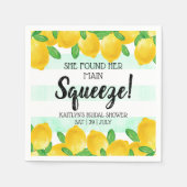 メインの相棒が見つかった！レモン ブライダルシャワーパーティ スタンダードカクテルナプキン (正面)