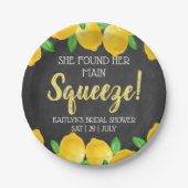 メインの相棒が見つかった!レモン ブライダルシャワーパーティ ペーパープレート (正面)